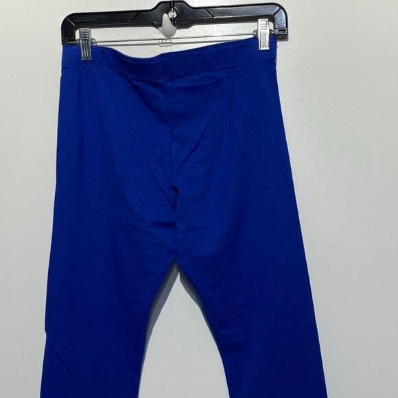Nike Women's Royal Blue White Stretch Striped Pull-On Ankle pants Size Medium - Picture 6 of 8